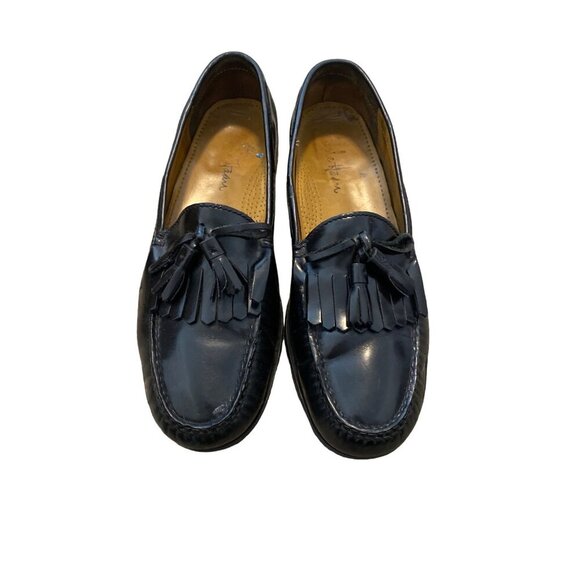 COLE HAAN MEN'S BLACK LEATHER PINCH TASSEL SLIP-ON LOAFER SZ 10.5D - Picture 4 of 8